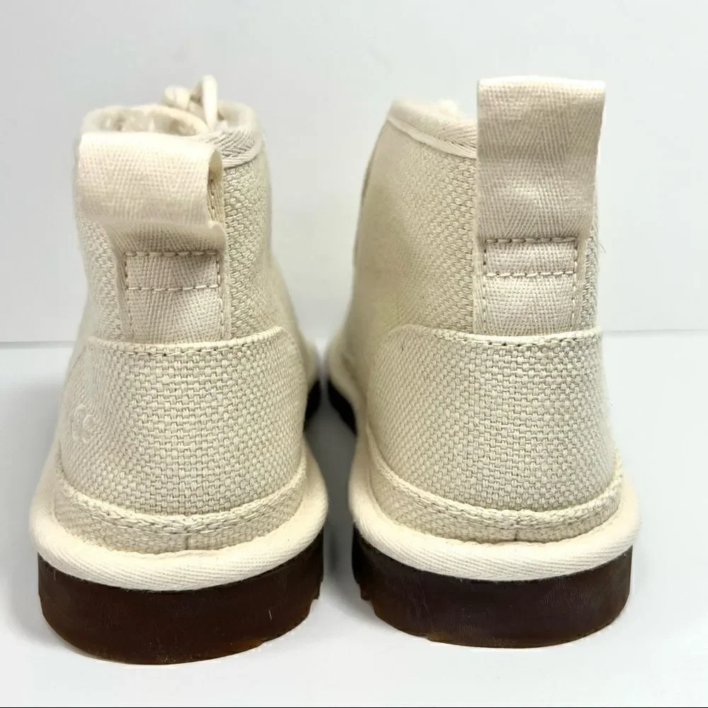 UGG Neumel Mens Hemp Canvas Chukka Boots Natural Off White 9  display picture 3
